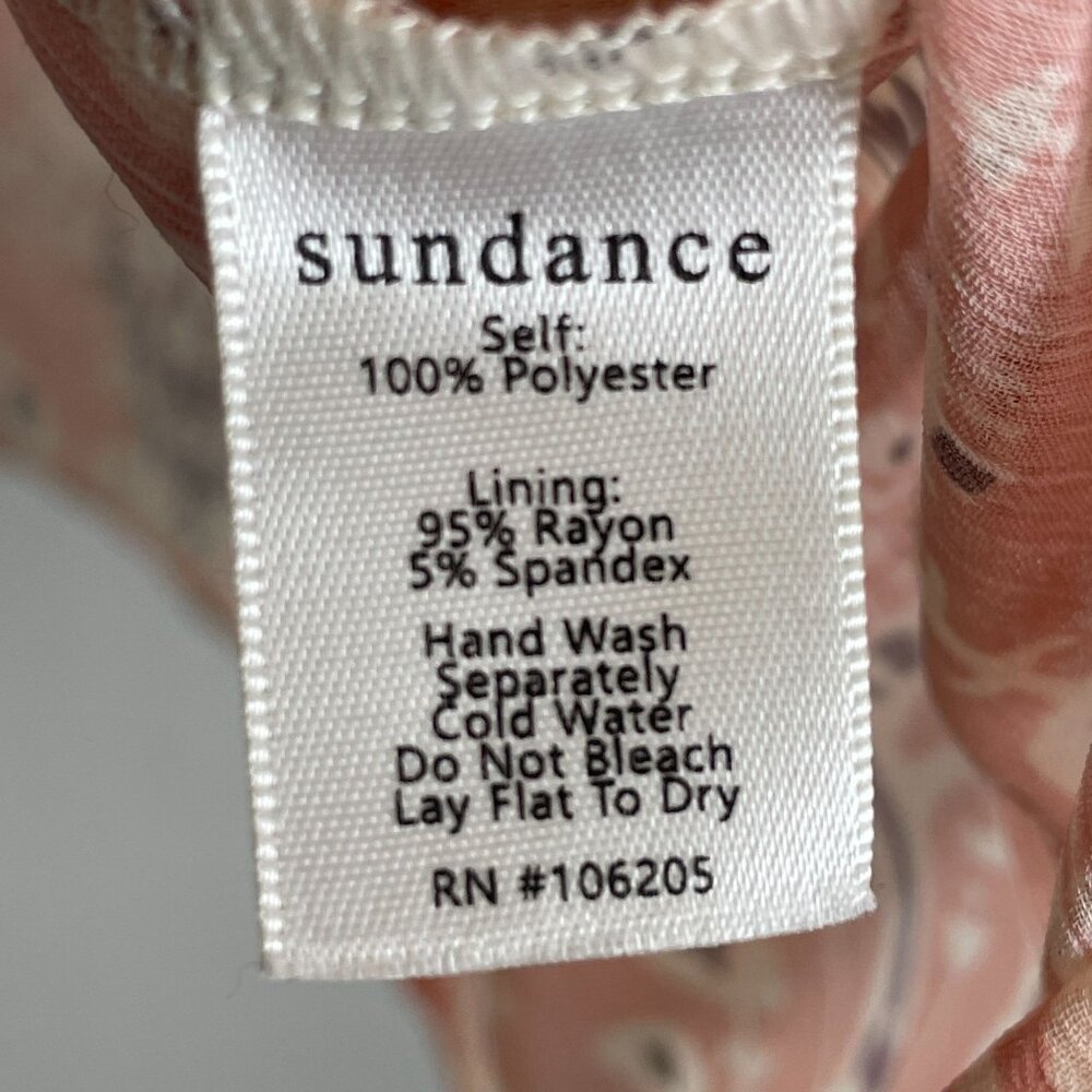 Sundance Womens Small‎ Madeleine Sweet Peasant Boho Blouse Long Sleeve Sheer Top - Picture 6 of 13